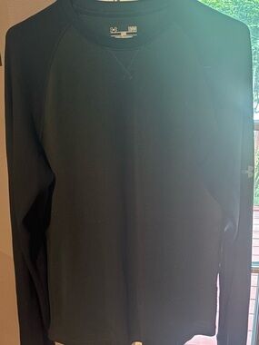 Under Armour Black Long-Sleeve Waffle Thermal Crew Top